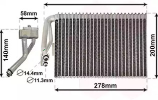 VAN WEZEL 4700v073 - Испаритель, кондиционер